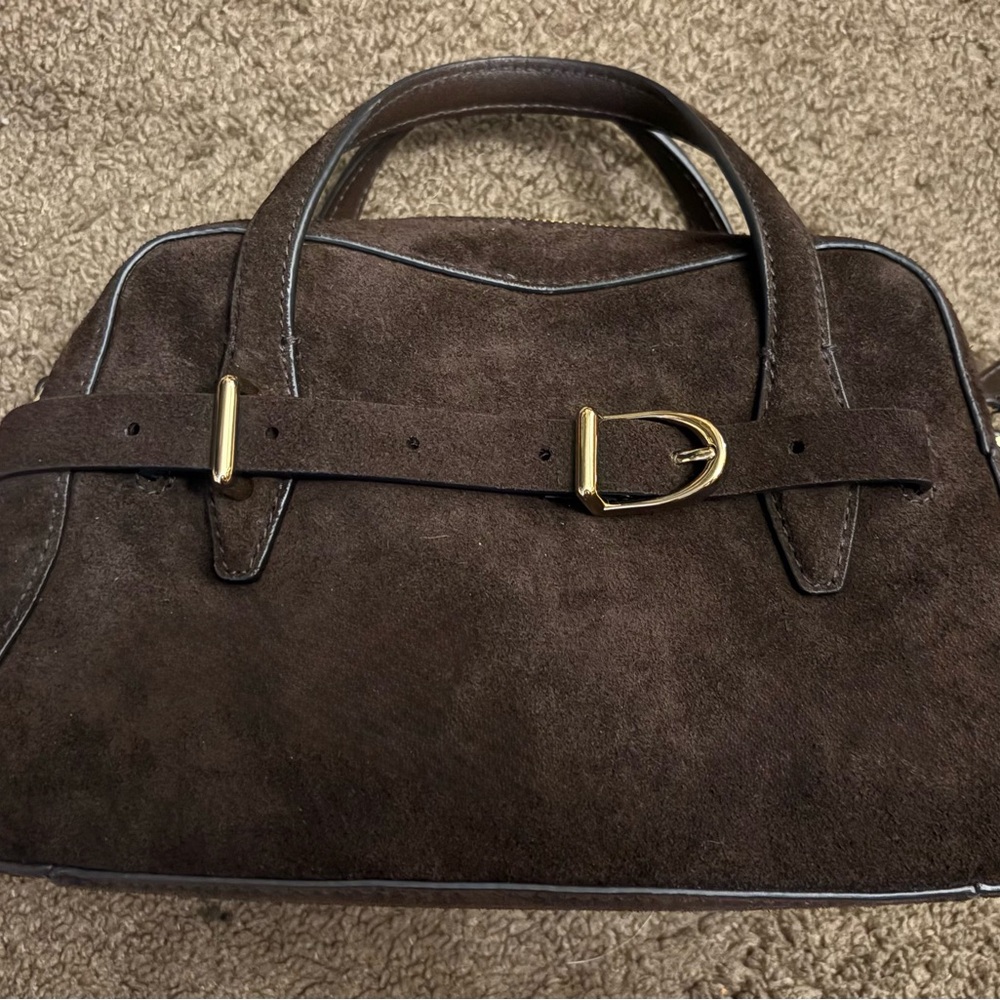 Madewell mini suede belted crossbody bag